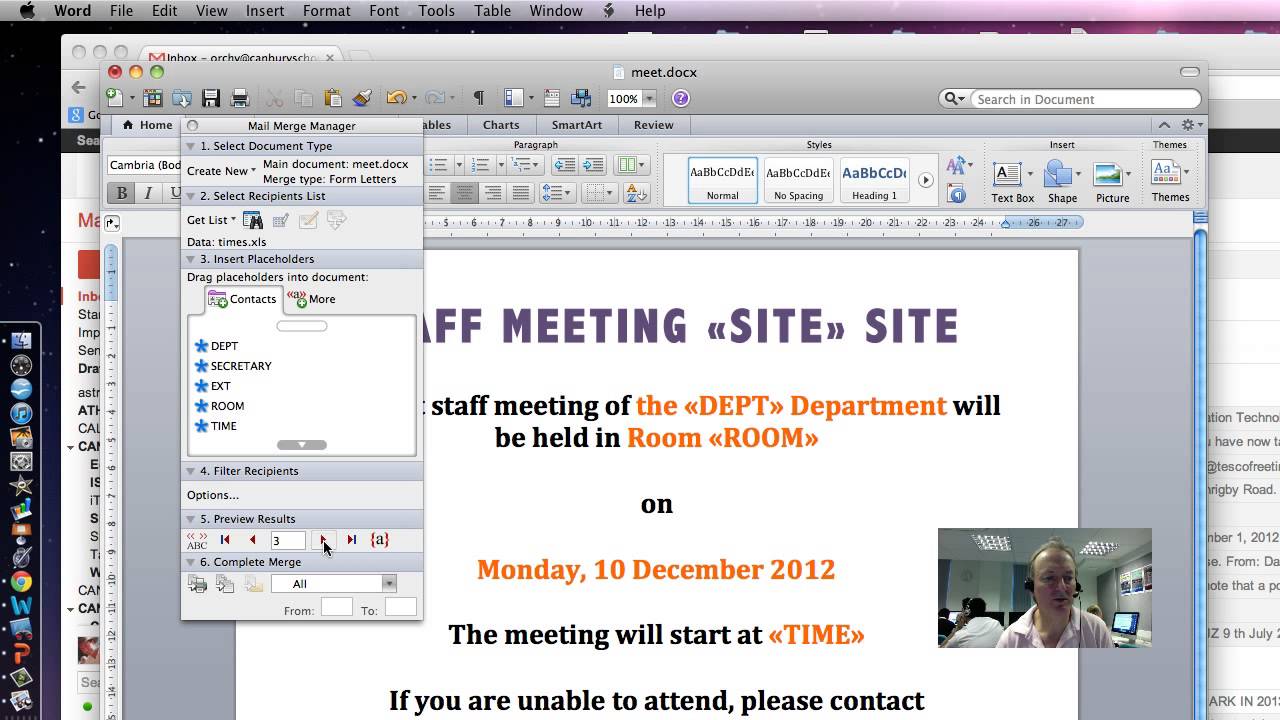 mail merge envelopes with excel word for mac 2011